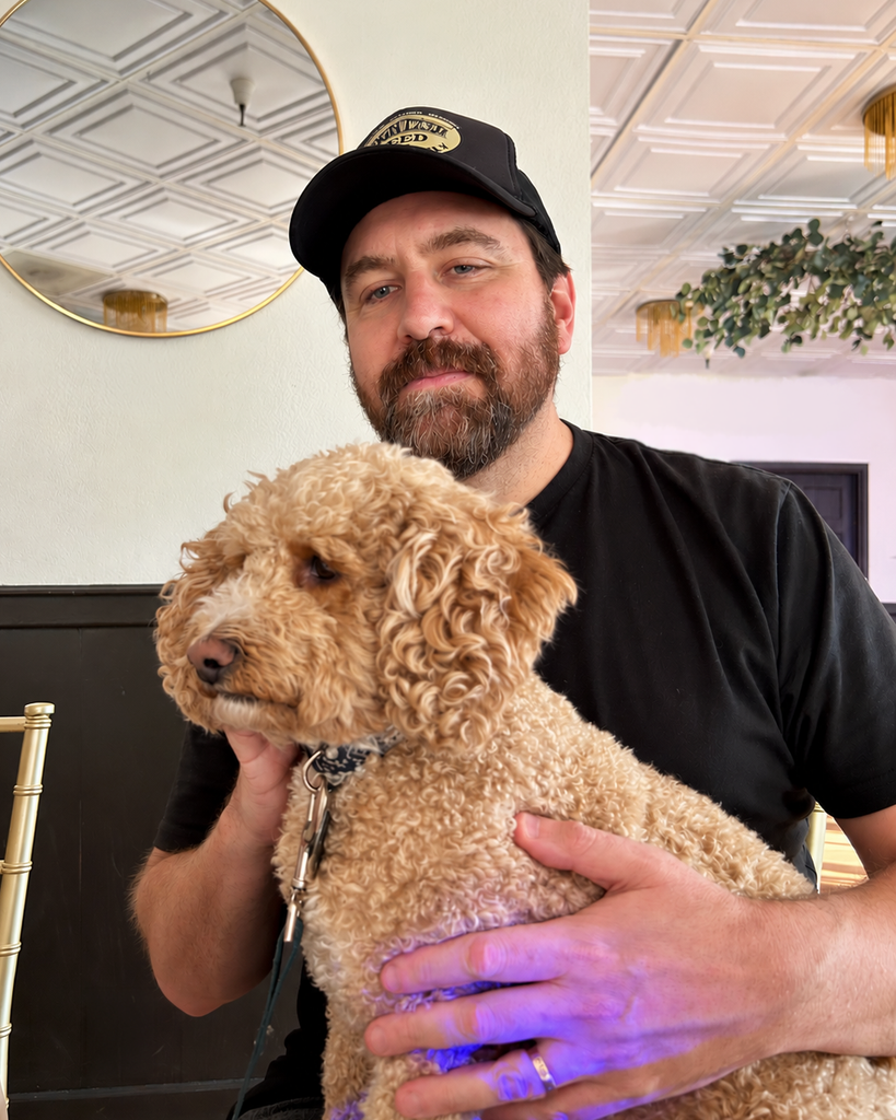 man and dog